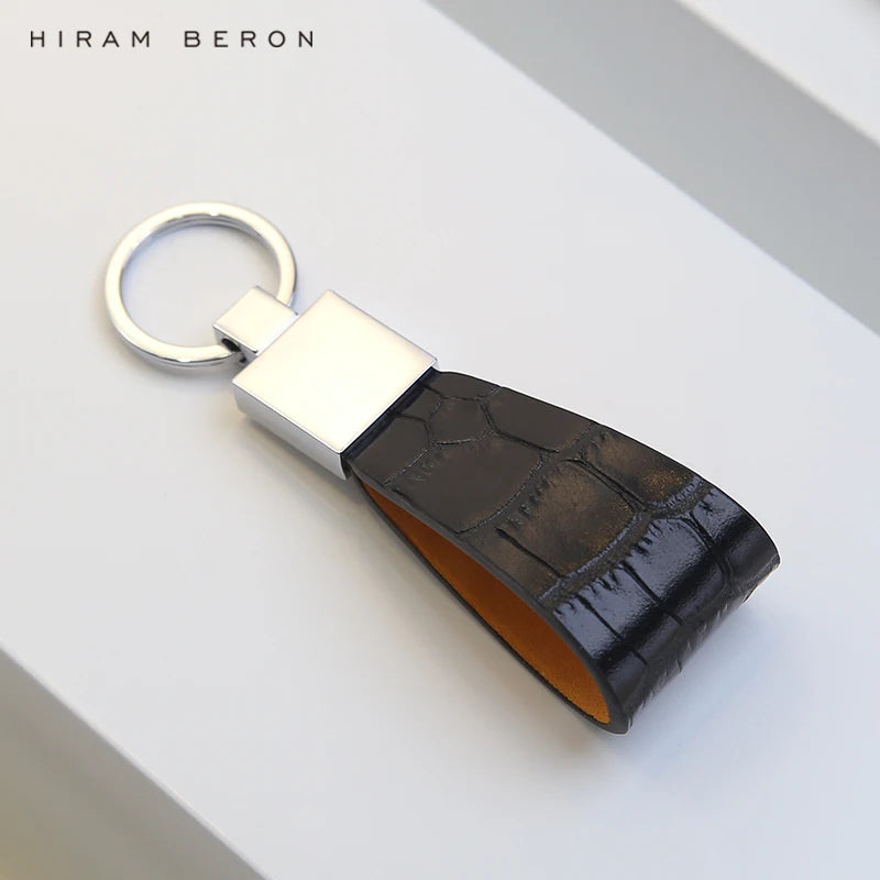 Leather Key Holder Croco Pattern – Hiram Beron Men's Luxury Keychain