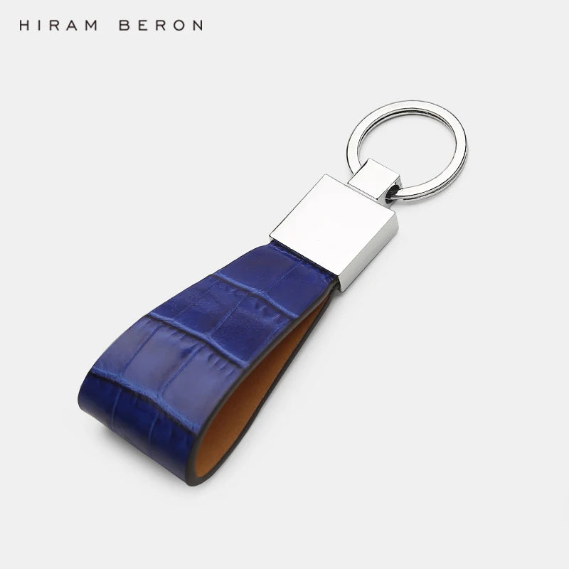 Leather Key Holder Croco Pattern – Hiram Beron Men's Luxury Keychain