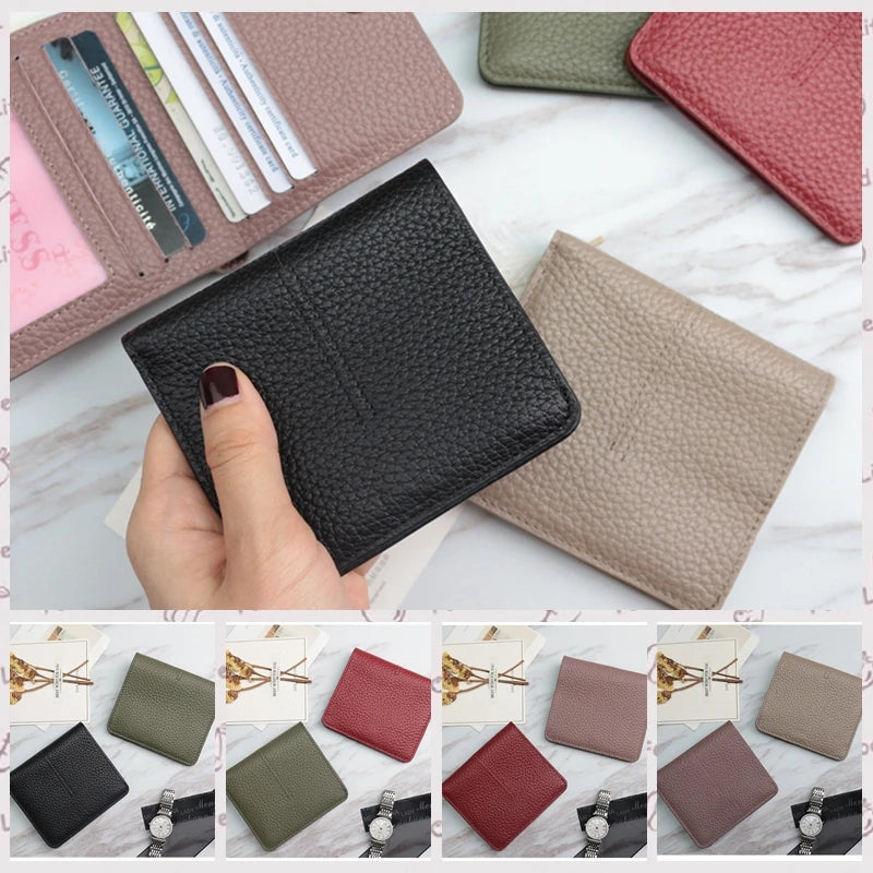 Slim Genuine Leather Card Holder Wallet for Women