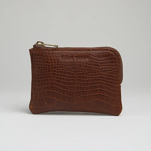 RFID Blocking Slim Coin Wallet – Crocodile Pattern Men's Gift