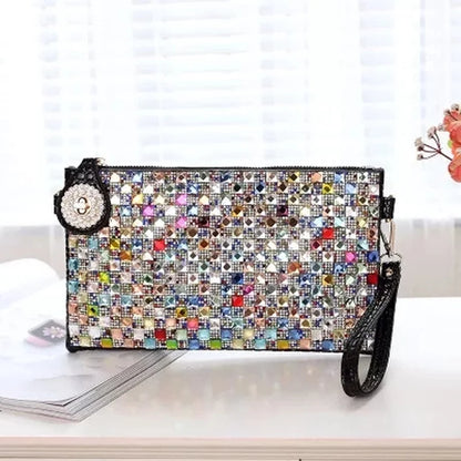 Colorful Rhinestone Women Clutch Bag Designer Luxury Diamond Ladies Evening Chic Shoulder Crossbody