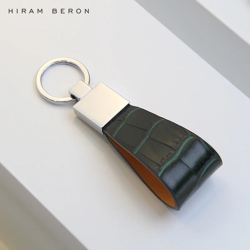 Leather Key Holder Croco Pattern – Hiram Beron Men's Luxury Keychain