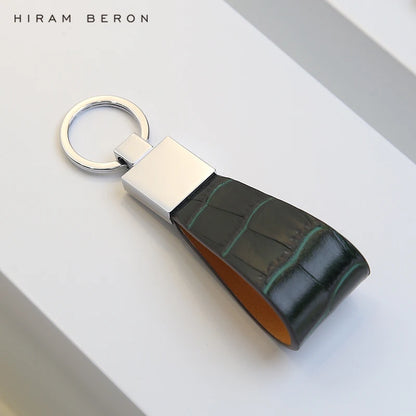 Leather Key Holder Croco Pattern – Hiram Beron Men's Luxury Keychain