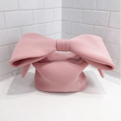 Women Space Cotton Handbag Purse Wedding Totes Clutches Cocktail Party Bowknot Korean Style Black