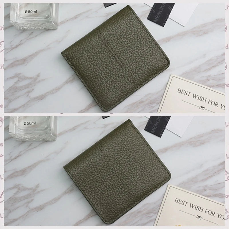 Slim Genuine Leather Card Holder Wallet for Women