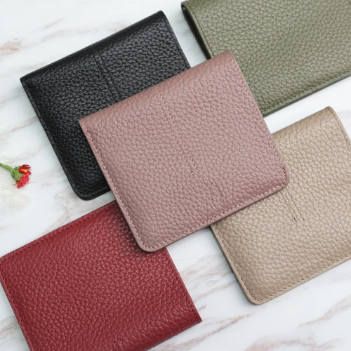 Slim Genuine Leather Card Holder Wallet for Women