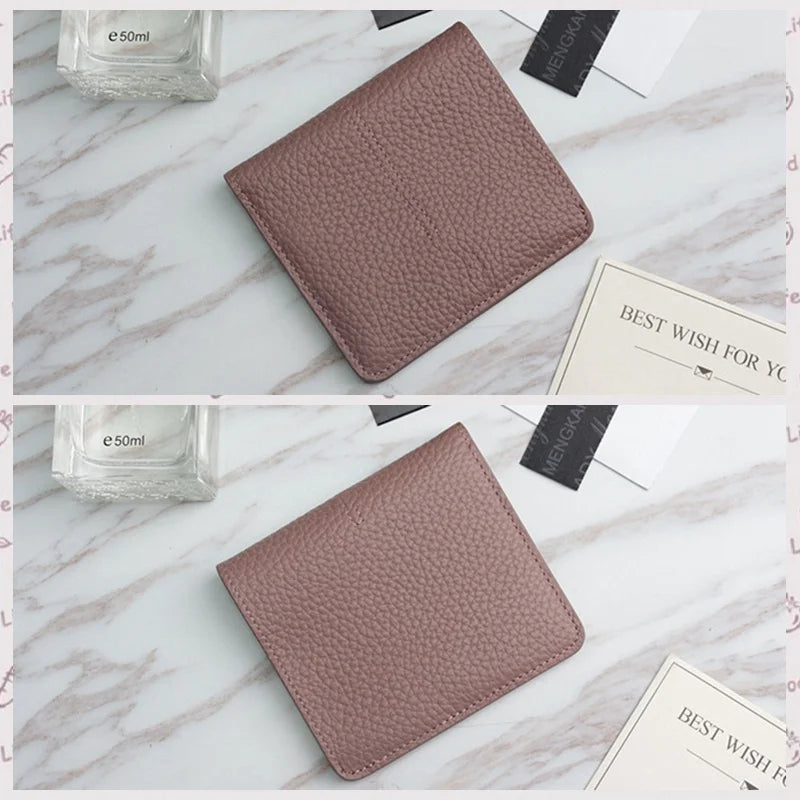 Slim Genuine Leather Card Holder Wallet for Women