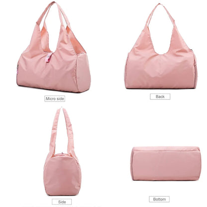 Nylon Sports Tote Bag – Gym & Travel Handbag for Women