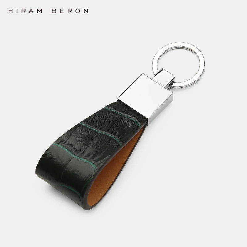 Leather Key Holder Croco Pattern – Hiram Beron Men's Luxury Keychain