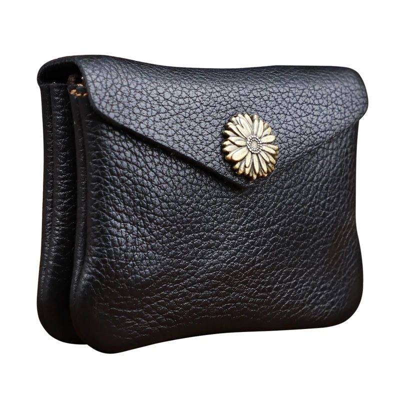 Crazy Horse Leather Card Wallet & Coin Purse – Unisex