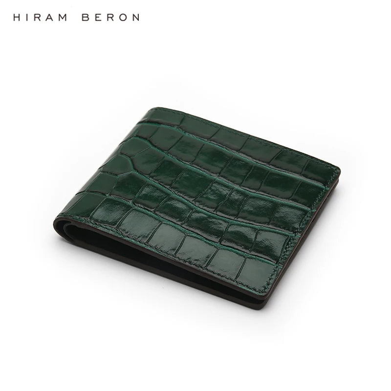 Crocodile Pattern Billfold Wallet – Custom Name Men's Luxury Gift