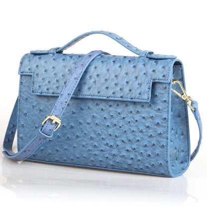 Brand Design Ostrich Leather Women Handbags Large Capacity Shoulder Bag Commuting Ladies Travel