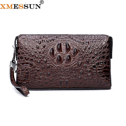 Crocodile Pattern Genuine Leather Clutch Bag