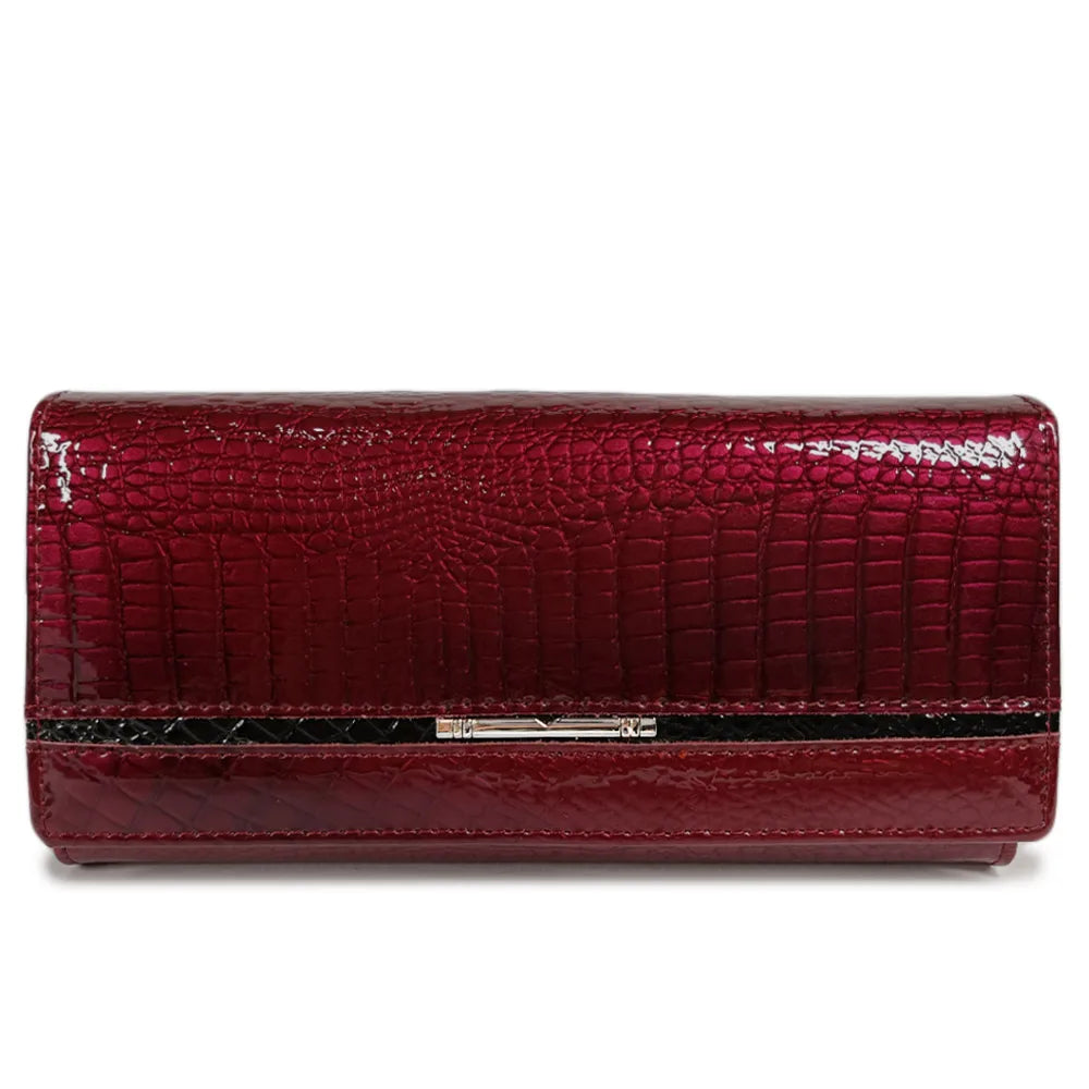 Luxury Crocodile Pattern Leather Wallet for Women