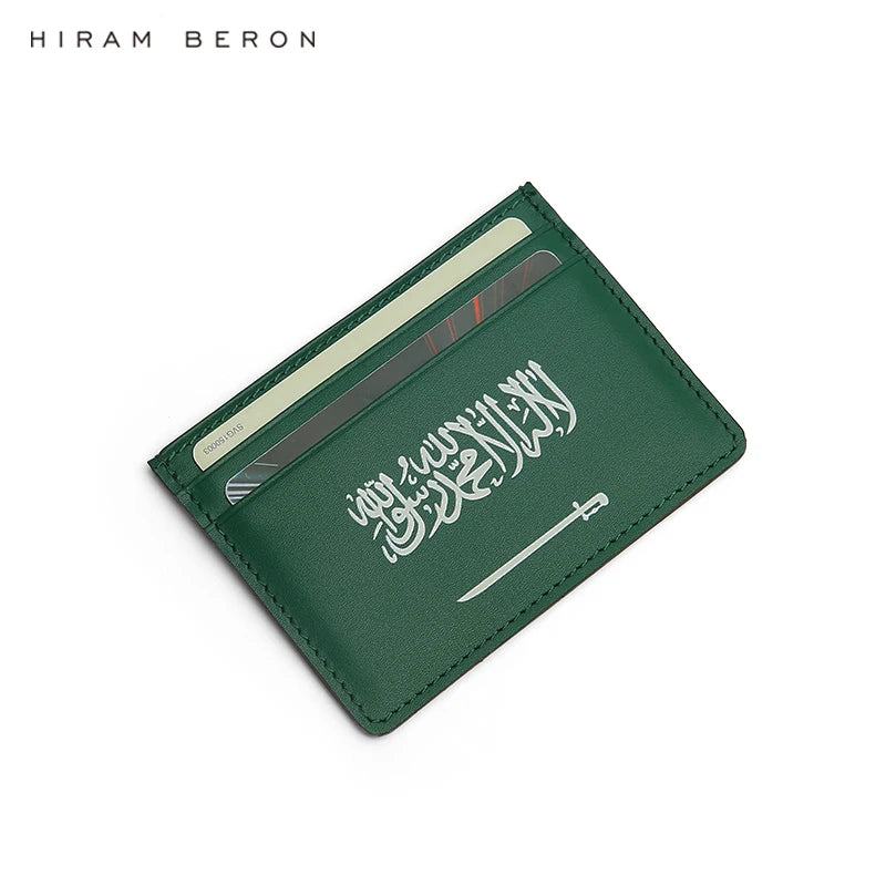 Saudi Arabia Flag Green Italian Leather Card Holder – Hiram Beron