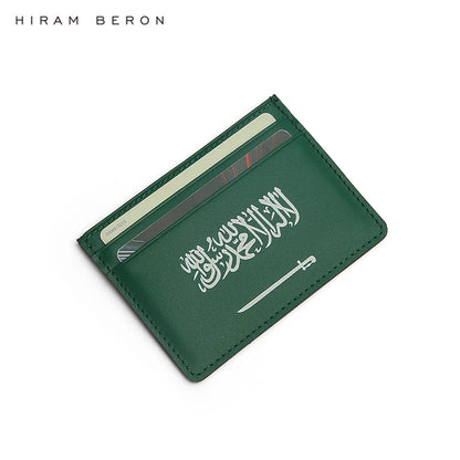Saudi Arabia Flag Green Italian Leather Card Holder – Hiram Beron