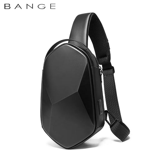 Bange Hard Shell Sling Bag with USB Charging Port – Waterproof Crossbody