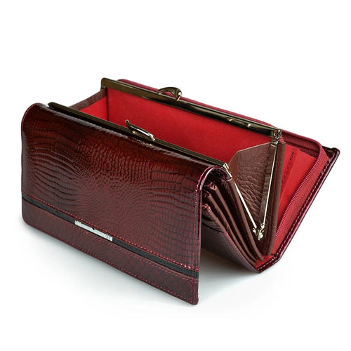 Alligator Genuine Leather Women's Clutch Wallet with Card Slots
