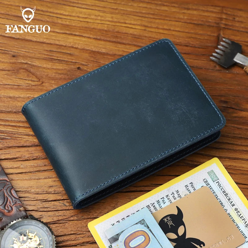 Genuine Leather Car Document Wallet with Card Slots