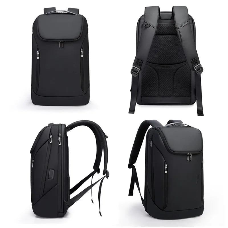 BANGE Waterproof Laptop Backpack 15.6" – USB Charging Business Briefcase
