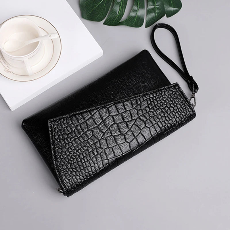 Crocodile Clutch Bag for Women – 3-in-1 Crossbody Purse