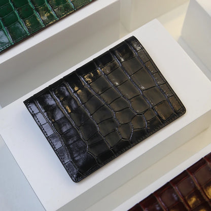 Luxury RFID Leather Passport Cover – Crocodile Pattern