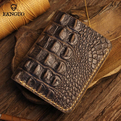 Crocodile Pattern Genuine Leather Wallet for Men