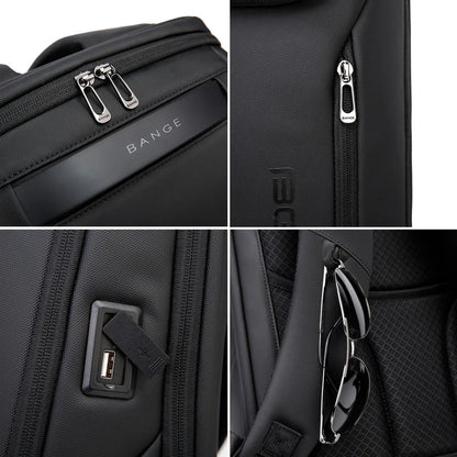BANGE 17" Waterproof Laptop Backpack with USB Charging – Travel & Business Bag