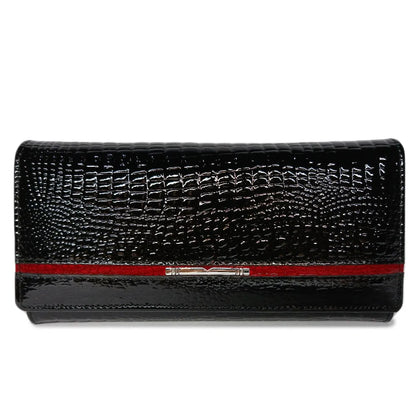 Luxury Crocodile Pattern Leather Wallet for Women