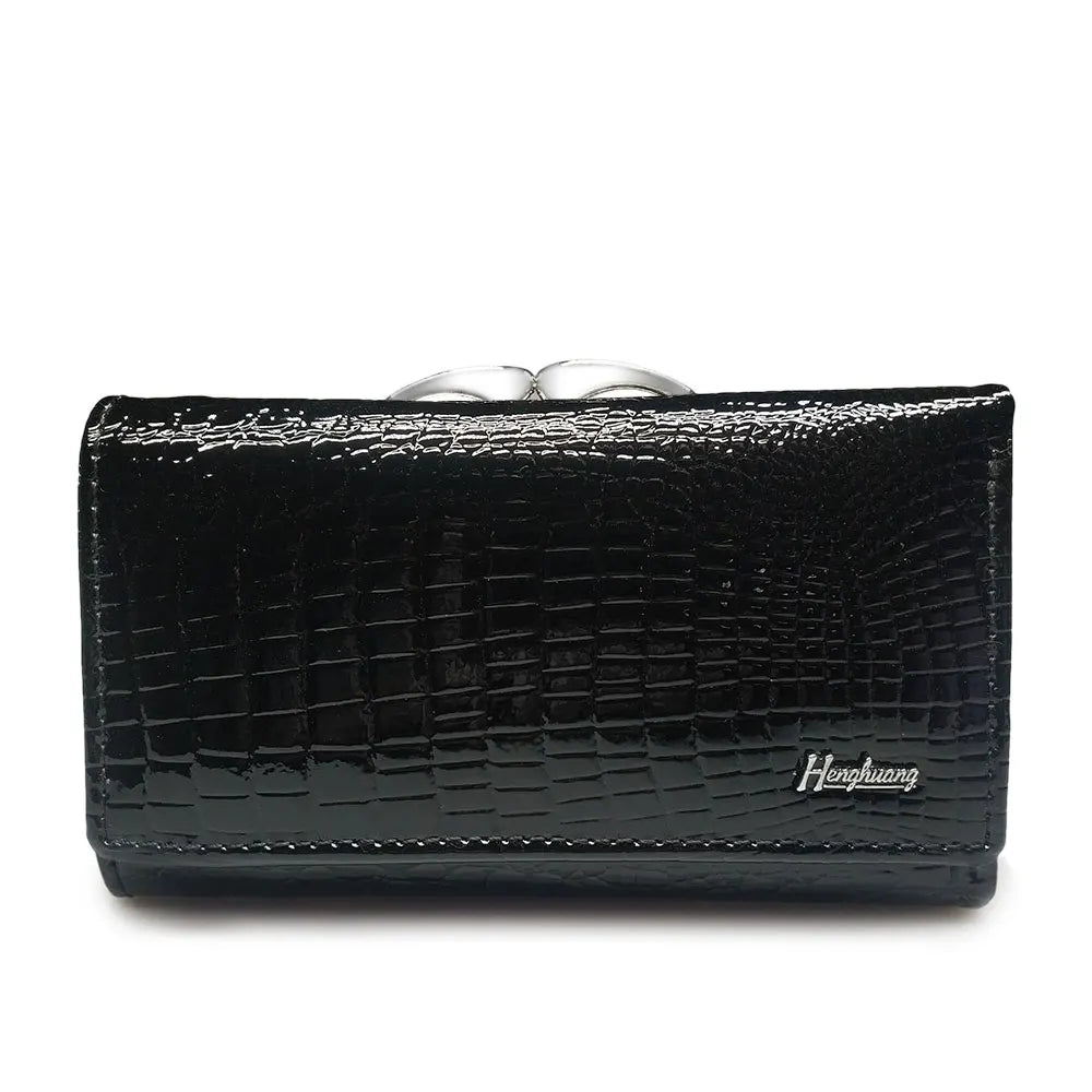 Genuine Leather Women's Small Short Clutch Wallet