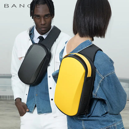 BANGE Crossbody Sling Bag – Waterproof USB Chest Pack for Men