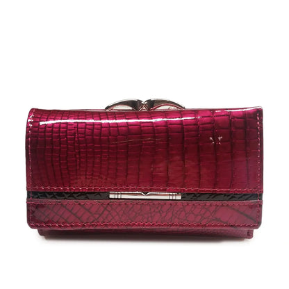 Genuine Leather Crocodile Pattern Clutch Wallet for Women