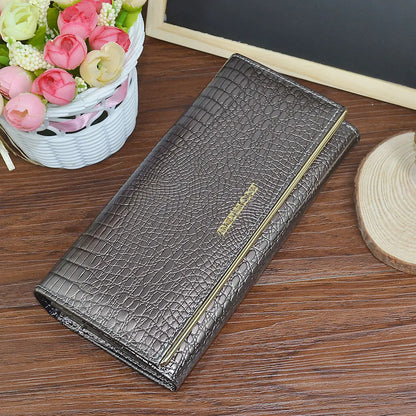 Genuine Leather Alligator Pattern Women's Long Wallet – BETHCAT