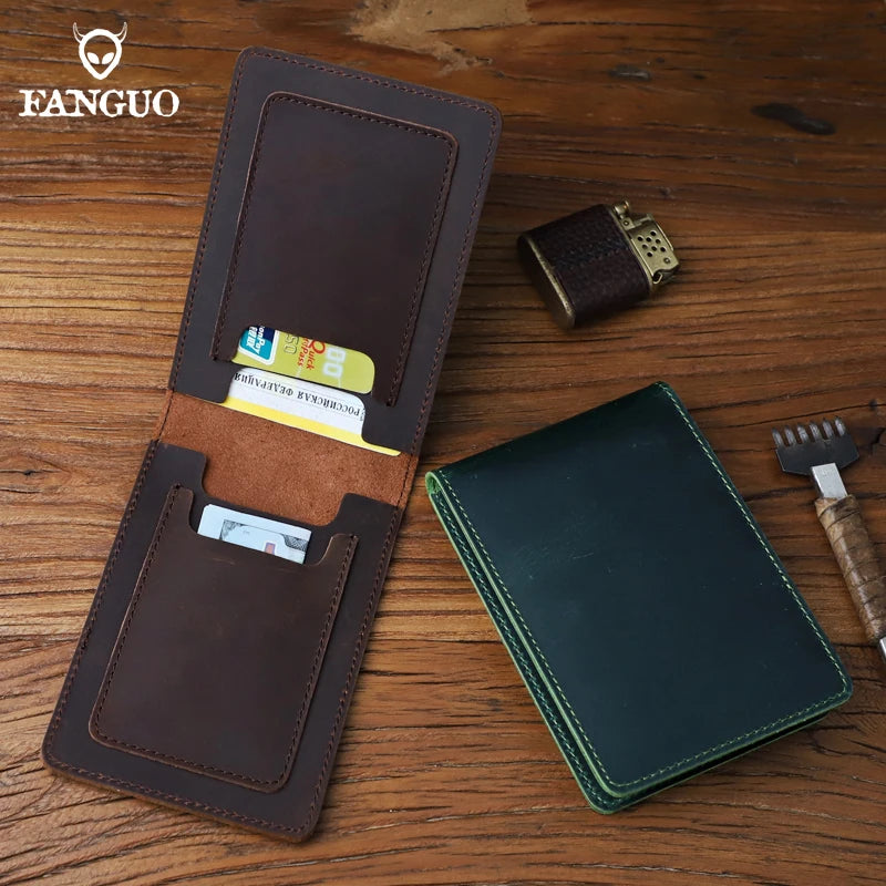 Genuine Leather Car Document Wallet with Card Slots