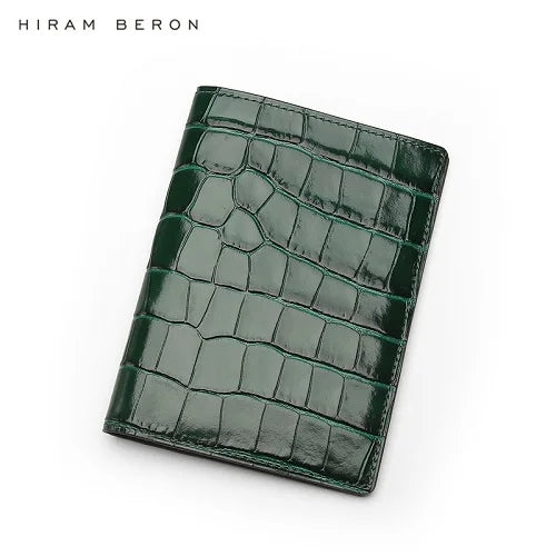 Luxury RFID Leather Passport Cover – Crocodile Pattern