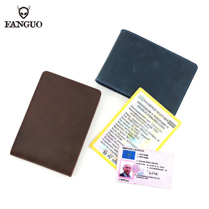 Genuine Leather Car Document Wallet with Card Slots