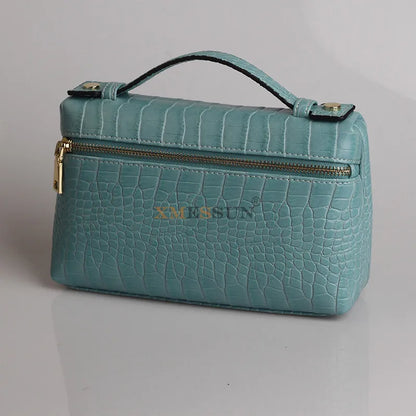 Exotic Embossed Leather Makeup Clutch Bag – Luxury Women's Handbag