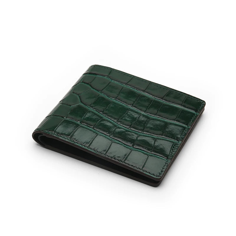 Crocodile Pattern Billfold Wallet – Custom Name Men's Luxury Gift