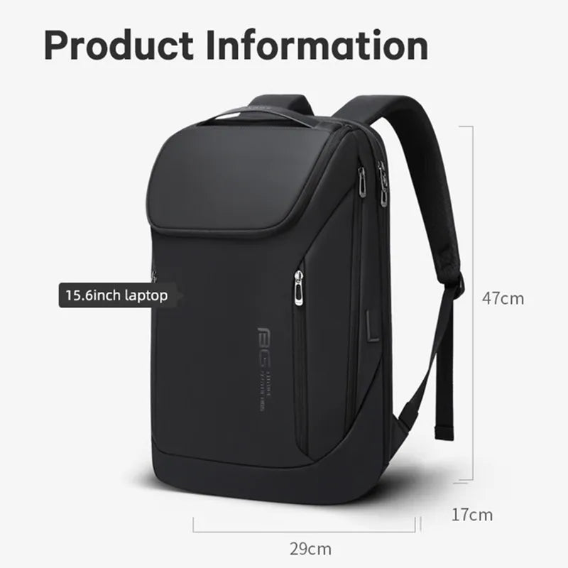 BANGE Waterproof Laptop Backpack 15.6" – USB Charging Business Briefcase