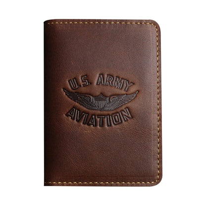 Genuine Leather Card Wallet – Handmade Driver License & Document Holder