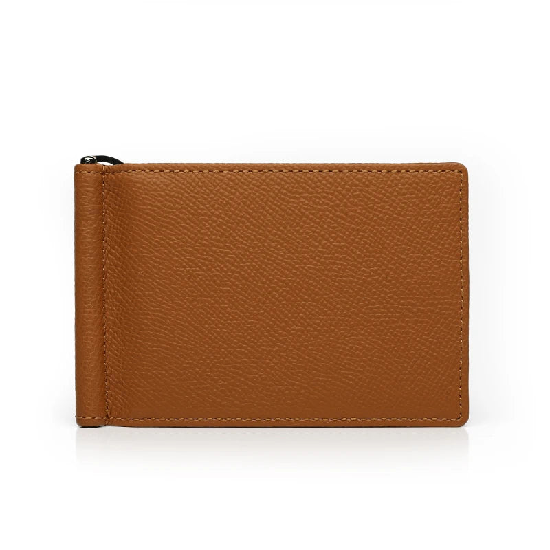 Leather Money Clip Wallet for Men – Hiram Beron Italian Cow Leather