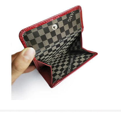 Genuine Leather Women's Short Wallet – Crocodile Pattern Purse