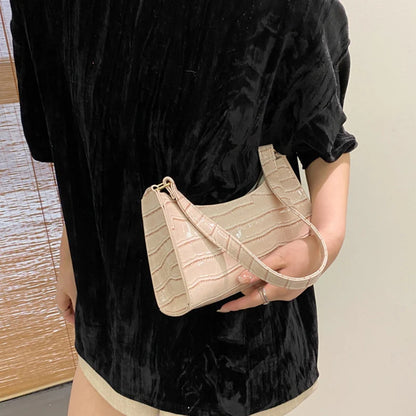 Crocodile Pattern PU Leather Shoulder Bag for Women