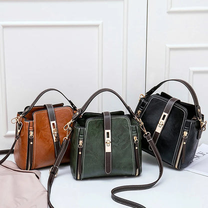 PU Leather Bucket Bag for Women – Small Crossbody Shoulder Handbag