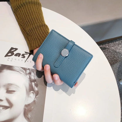 Genuine Leather Small Wallet for Women with Coin Purse