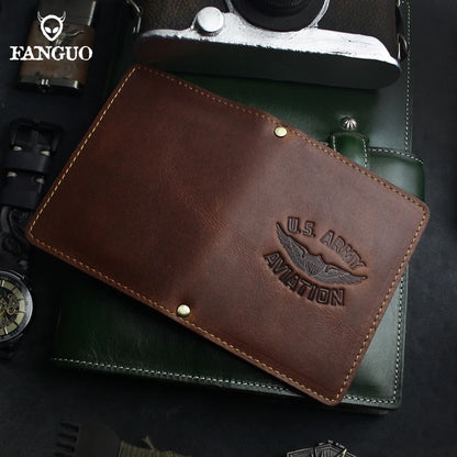 Genuine Leather Card Wallet – Handmade Driver License & Document Holder
