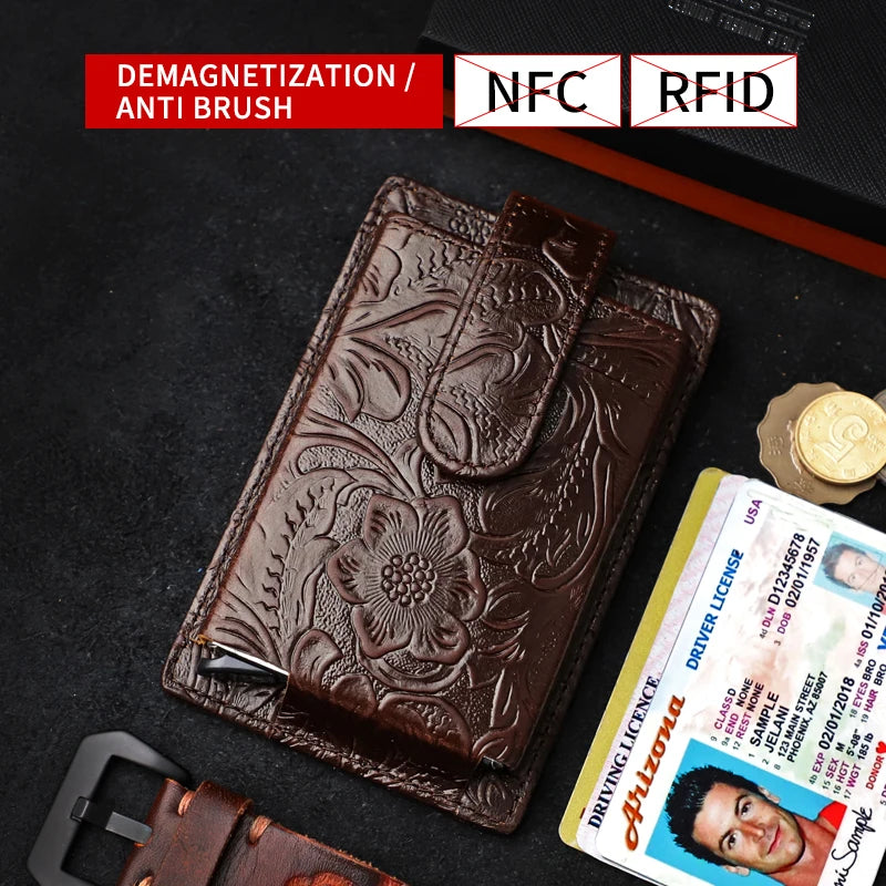 Anti-Theft Aluminum Metal Card Holder Slim Wallet
