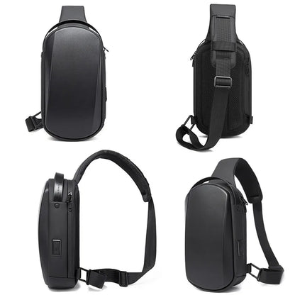 BANGE Crossbody Sling Bag – Waterproof USB Chest Pack for Men