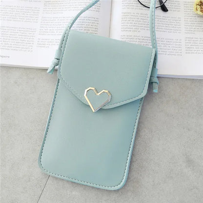 Heart Clasp Phone Crossbody Bag – Women's Mini Shoulder Purse