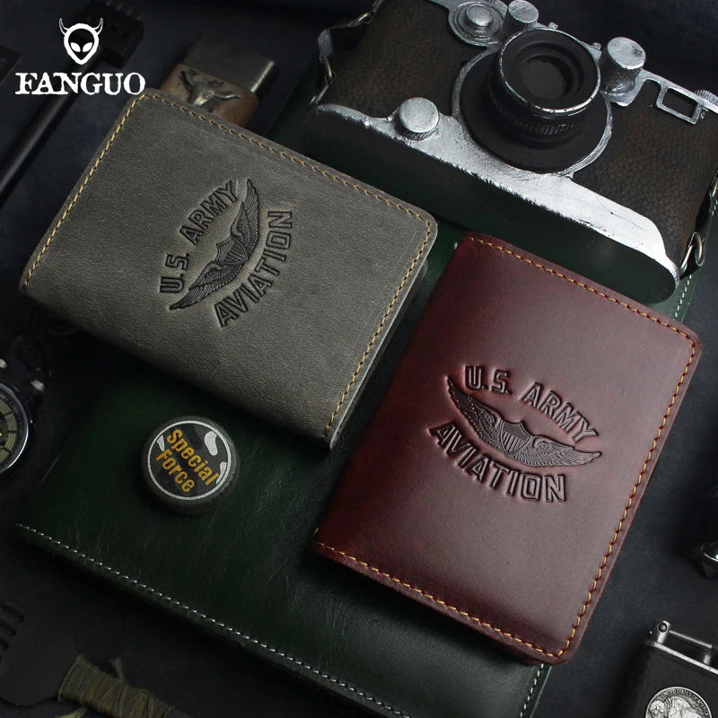 Genuine Leather Card Wallet – Handmade Driver License & Document Holder
